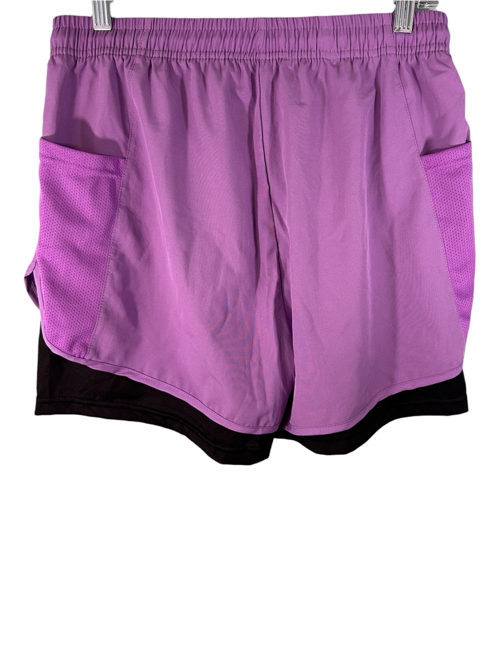 Women's Purple Layered Running Shorts - Picture 4 of 5